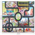 Kids Road Traffic Playmat Rug Anti-slip Carpet Car City Parking Map Pretend Play Play Mat For Boys Girls Gifts (No Cars). 