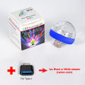 Mini USB LED Light Disco DJ Ball Lights Projector Light Car Effect Party Home Halloween 5V RGB Colorful Lamp For Mobile Phone.