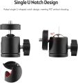 1pc Mini Swivel Ball Head Tripod Head 360 Degree Rotating Mount Base Adapter with Universal 1/4 Inch Screw Mounts for DSLR ILDC Camera DV Tripod Monopod Light Stand  -Tripod Head. 