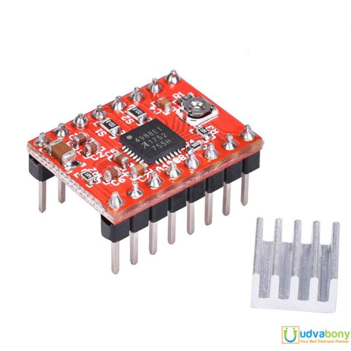 RED A4988 A-4988 4988 Stepper Motor Driver Module With Heat Sink Stepper Motor Driver For 3D Printer Control Board Electronics Circuitry & Parts