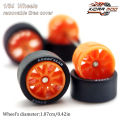 1/64 Wheels with Rubber Tires CE28 Refitting Parts for Diecast Model Car Hot Wheels Matchbox Tomica D:11mm 1 Set. 