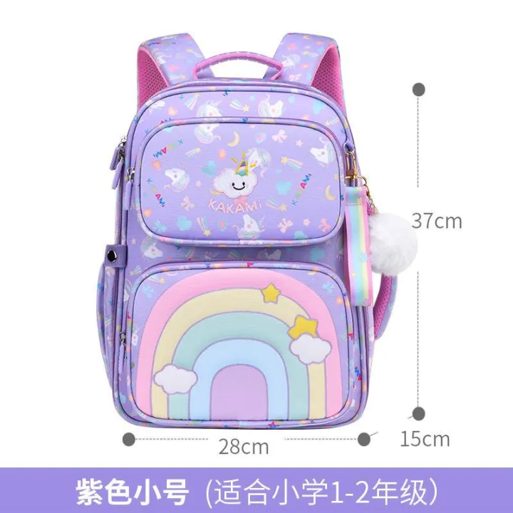 New%20Student%20Rainbow%20School%20Bag%20Grade%201-3-6%20Girls%20Lightweight%20Spine%20Protector%20Children's%20Backpack%20Cute%20Pink%20-%20Image%207