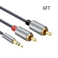 RCA Cable 2RCA to 3.5 Audio Cable 3.5mm Jack RCA AUX Cable for Phone Home Theater DVD 2RCA Audio Cable.