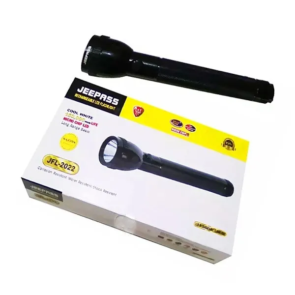 High Quality Rechargeable LED FlashLight- Black Jeepass Brand JFL-2022