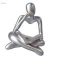 Modern Abstract Thinker Statue, Shelf Collection Desktop Ornament Resin Creative Human Figurine for Hotel Decorations Wedding Gift.