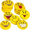 Smile Face Emoji Erasers - 12 Pcs. 