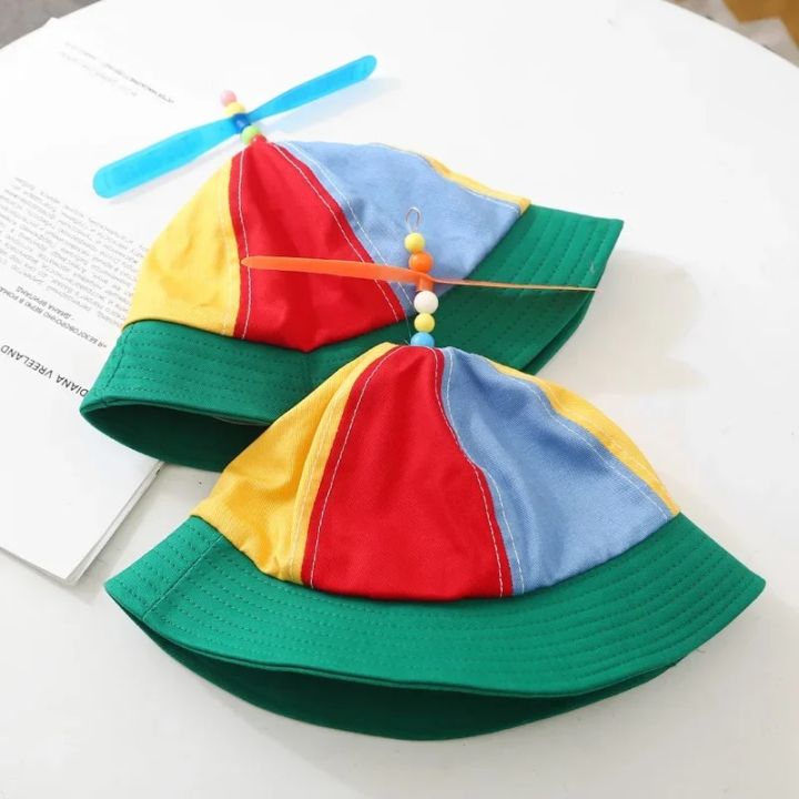 Propeller%20Multicolor%20Bucket%20Hat%20Kids%20Wide%20Brim%20Fisherman%20Hat%20Girls%20Boys%20Summer%20Autumn%20Panama%20Sun%20Hat%20Outdoor%20Beach%20Fishing%20Cap%20-%20Image%203