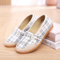 2024 Spring and Autumn Shoes, New Single Shoes, Canvas Shoes, Casual Women's Shoes, Comfortable Non-slip Fisherman's Shoes, One Foot Kick Cow Tendon Sole.