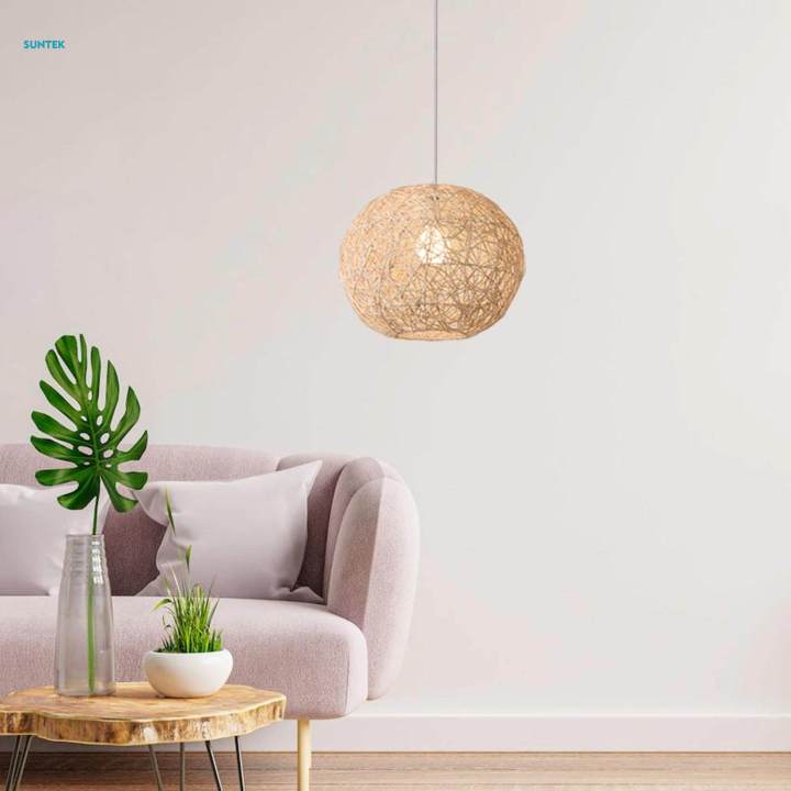 Simple%20Pendant%20Light,%20E27%20Hanging%20Chandelier%20Woven%20Ceiling%20Lighting%20for%20Dining%20Room%20Bathroom%20Farmhouse%20Kitchen%20Hallway%20,%2030cm%20-%20Image%203