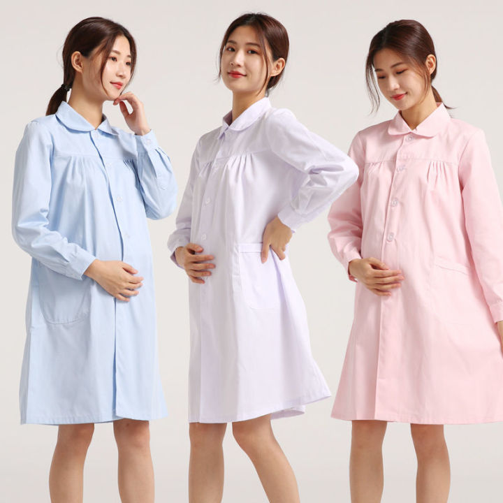 Pregnant%20Women%20Nurses'%20Uniform%20Pregnancy%20Doctor's%20White%20Coat%20Maternity%20Clothes%20Maternity%20Pants%20Suit%20plus%20Size%20Overalls%20-%20Image%209