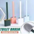 1Pcs- New Silicone Toilet Cleaning Brush And Holder Set.