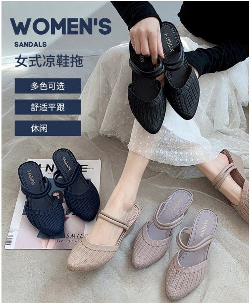 New%20Jelly%20Doll%20Shoes%20leisure%20slope%20and%20Sandals%20Slippers%20women's%20cold%20slippers%20half%20packet%20-%20Image%202