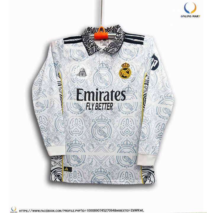 Real Mardid Thai Premium  Polo  Full Sleeve Jersey For Men  2025-2026