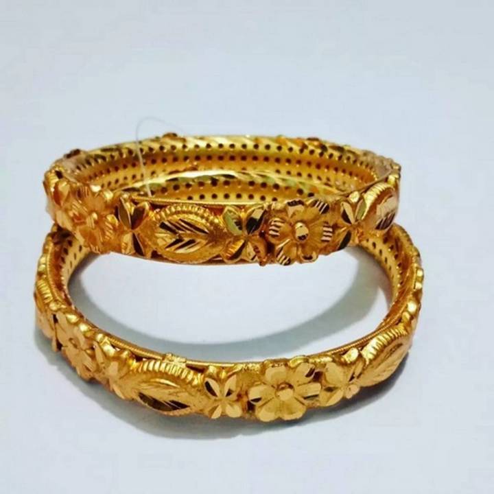 মহিলা এবং ছোট মেয়েদের জন্য গোল্ড প্লেটেড চুরি/চুড়ি 2 পিস