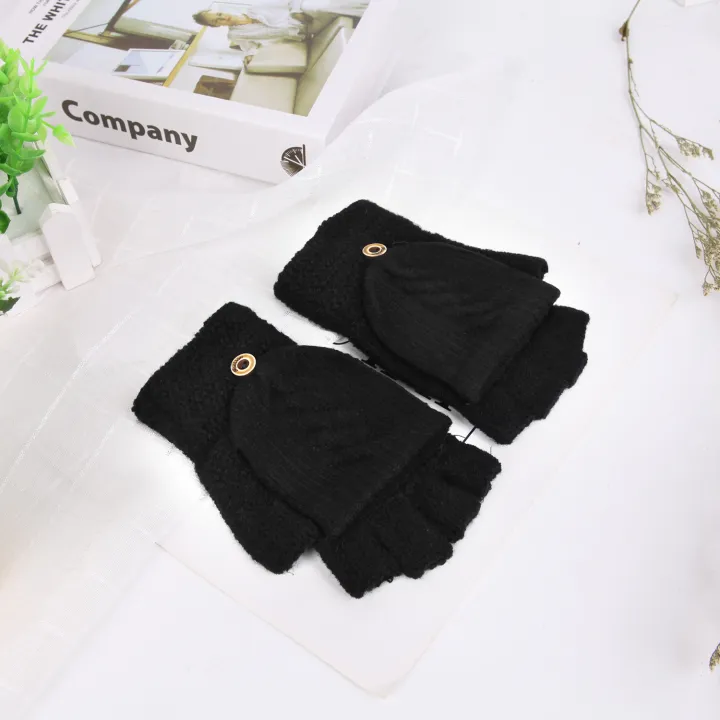 Half%20Finger%20Flip%20Gloves%20Winter%20with%20Finger%20Caps%20Knitted%20Fingerless%20Touchscreen%20Gloves%20for%20Men%20Women%20Finger%20Mittens%20Glove%20-%20Image%207