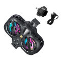 K11 Mobile Phone Cooler Cool Lighting Cell Phone Live Streaming Radiator Adjustable 3 Levels For Playing Games Watching Videos.