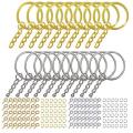 220 Pcs Key Ring with Chain Jump Rings Screw Eye Pins Set for Resin DIY Crafts Nicle. 