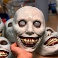 Horror The Exorcist Smiling Face Demon Mask Cosplay Evil Creepy Ghost Skull Plastic Masks Halloween Carnival Party Costume Prop. 