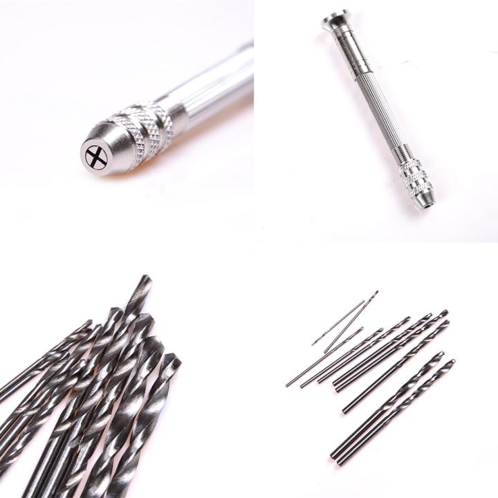 Mini Micro Aluminum Hand Drill With Keyless Chuck +10x Twist Drills Rotary Tools Encounter