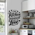 This Kitchen Is Seasoned With Love Wall Sticker For Kitchen Dining Space Restaurant Quotes Wall Sticker. 