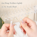 Acrylic Necklace Organizer, Clear Necklace Holder Stand. 