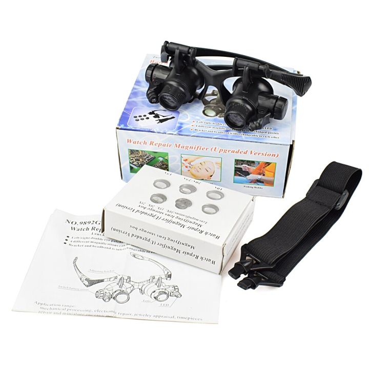 NEWACALOX%2010X/15X/20X/25X%20Portable%20Head%20Wearing%20Magnifying%20Glass%202%20LED/8%20Lens%20for%20Jewelry%20Watchmaker%20Close%20Work%20Magnifiers%20-%20Image%208