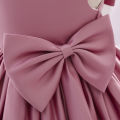 GC Flower Girl Bow Tutu Dress Kids Baby Girl Princess Dress Bow Dresses Summer Wedding Party Pageant Gown.