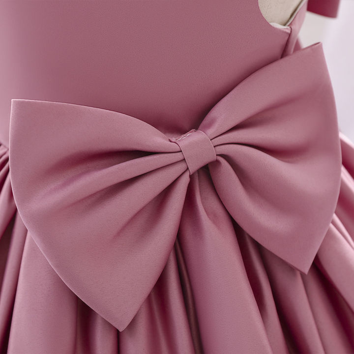 DSstyles%20Flower%20Girl%20Bow%20Tutu%20Dress%20Kids%20Baby%20Girl%20Princess%20Dress%20Bow%20Dresses%20Summer%20Wedding%20Party%20Pageant%20Gown%20-%20Image%203