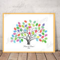 Custom Theme Name Date Fingerprint Diy Signature Tree Painting For Birthday Baby Shower Wedding Party Decoration Souvenir.