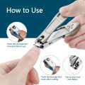 TOGEWITHU Nail Clippers with Catcher, Anti-splash Fingernail Toenail Cutter Manicure Tools Nail Trimmer with Nail File Sharp and Durable. 