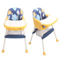 Baby Height Chair Baby Dining High Chair PU Cushion Slip Resistant Multifunctional for Home. 