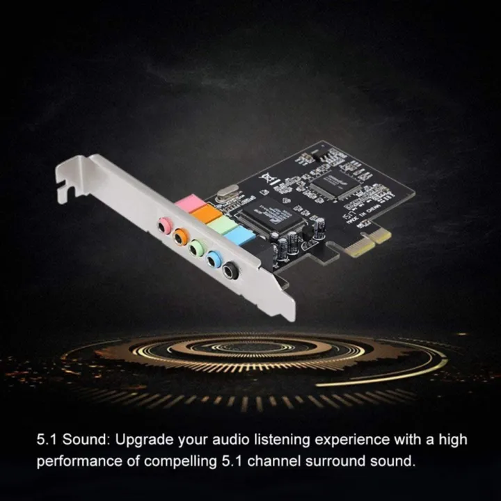 【2025 NEW】 PCIe Sound Card 5.1, PCI Express Surround Card 3D Stereo ...