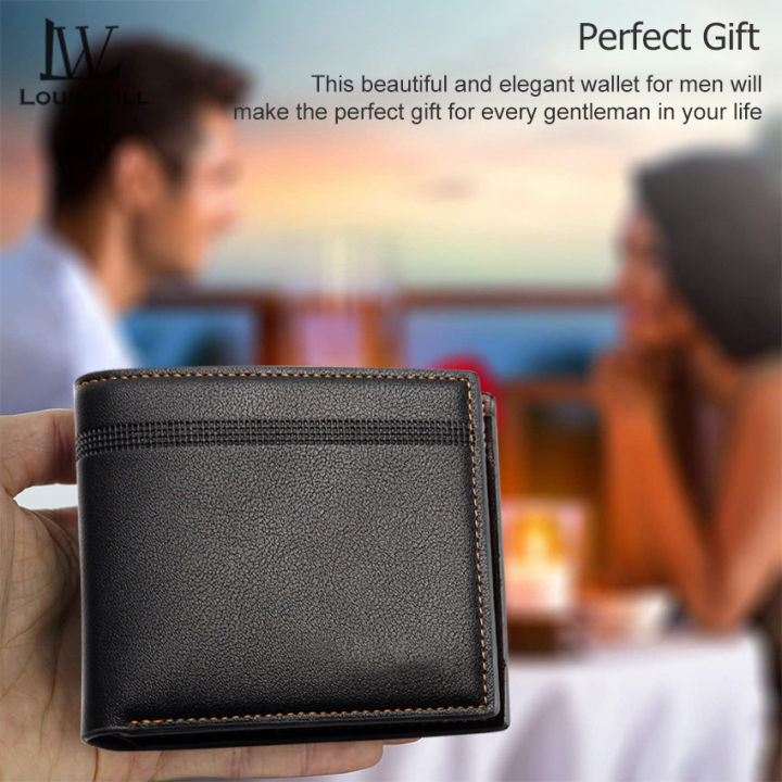 LouisWill%20Men%20Wallets%20Short%20Wallets%20Soft%20PU%20Leather%20Purse%20Bifold%20Wallet%20Money%20Cash%20Purses%20Clasp%20Coin%20Pouch%20ID%20Credit%20Cards%20Holders%20for%20Business%20Travel%20Office%20-%20Image%206