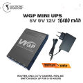 WGP Mini UPS 10400 mAh DC UPS for Onu, CCTV & Router, 5v 9v 12v  Volt Output including Charger. 