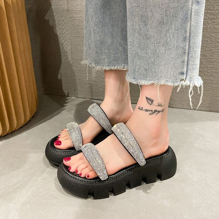 2023%20Sandals%20Woman%20Crystal%20Wedge%20Summer%20Chunky%20Platform%20Women%20Leather%20Slippers%20Thick%20Sole%20Gladiator%20Shoes%20for%20Women%20Flip%20Flops%20-%20Image%202