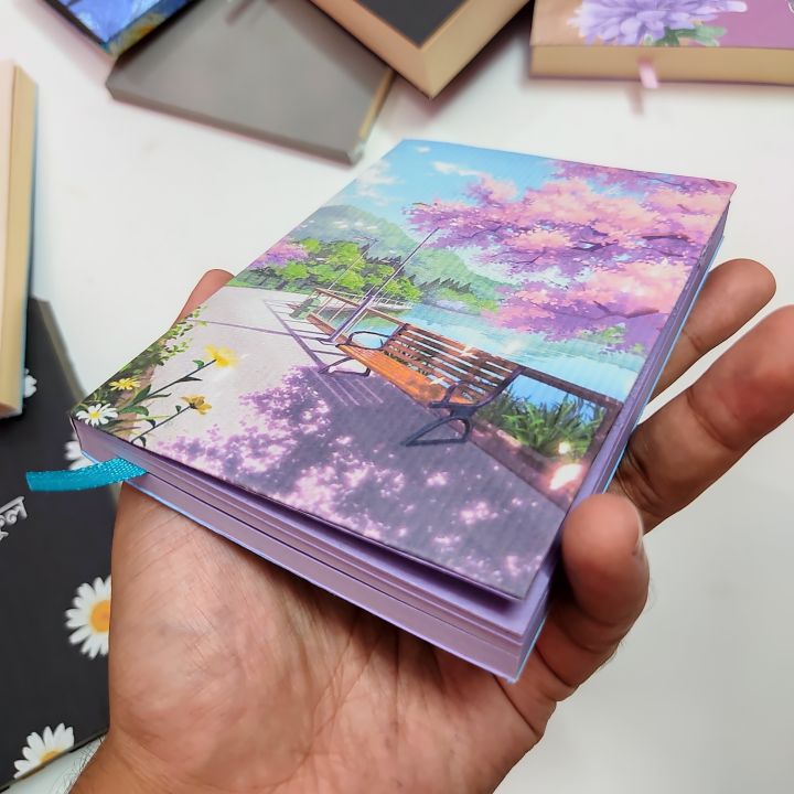 Purple%20page%20Aesthetic%20Pocket%20size%20Notebook%20(5.5''/4''%20size%20100%20sheet%20purple%20paper%20)%20-%20Image%202