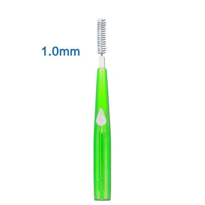 【LuckyBabyFans Store】(NEW)10Pcs/set 0.6/0.7/0.8/1/1.2mm Interdental Brush Telescopic I-shaped Oral Interdental Brushes,Oral Hygiene Cleaning Dental Brush