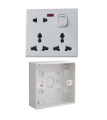 8 Pin Multi with 2 Pin and Dual 3 Pin Combined Function Universal Socket with Switch 8Pin. 