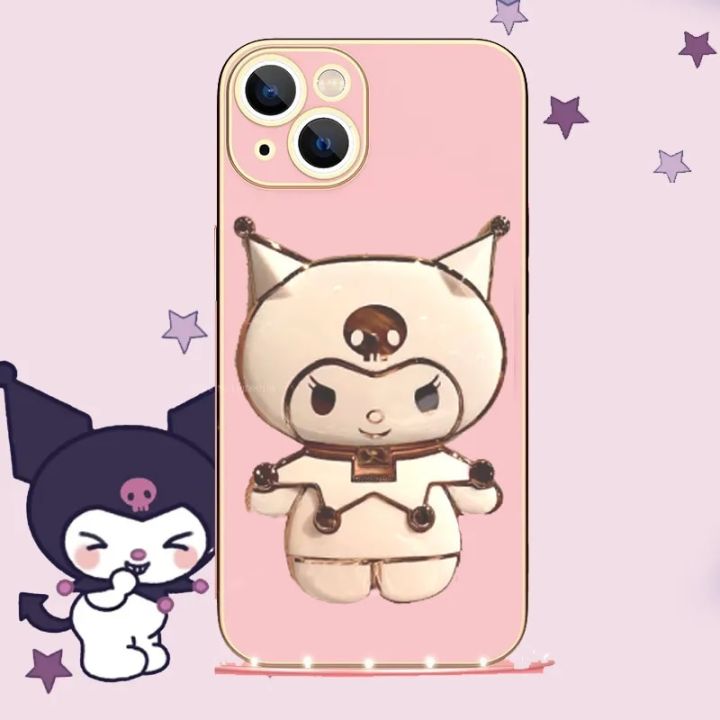 Kuromi%20My%20Melody%20Mirror%20Holder%20Case%20For%20Samsung%20Galaxy%20S23%20Ultra%20S22%20S21%20S20%20FE%20S10%20Note%2020%2010%20Plus%20A24%20A34%20A54%20Plating%20Cover%20-%20Image%204