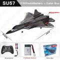 【Free-delivery】 RC Plane SU57 2.4G With LED Lights Remote Control Flying Model Glider EPP Foam Toys Airplane For Children Gifts. 