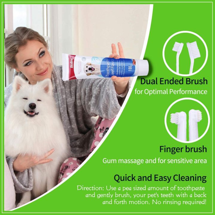 Bioline%20Dental%20Kit%20for%20Dogs%20Beef/Orange%20Flavor%20Toothpaste%20&%20Toothbrush%20Pet%20Oral%20Teeth%20Cleaning%20Set%20Double%20-%20Image%207