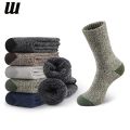 5 Pairs Merino Wool Socks for Men Thick Thermal Socks Warm Winter Outdoor Sports Boot Socks Breathable Hiking Socks for Cold. 