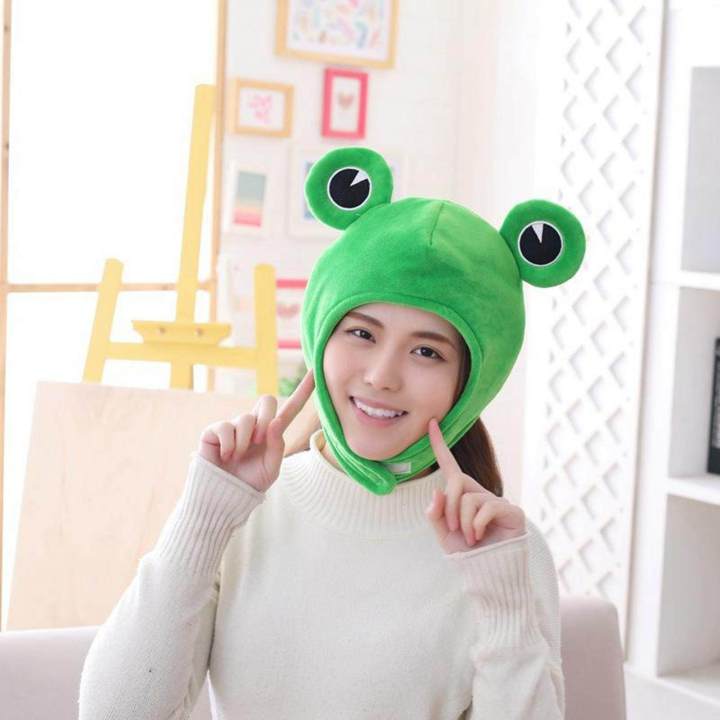 Cute%20Plush%20Frog%20Hat,%20Winter%20Scarf%20Cap,%20Ears%20Winter%20Ski%20Hat,%20Full%20Headgear%20Novelty%20Party%20Dress%20up%20Cosplay%20Costume,%20Green%20-%20Image%203