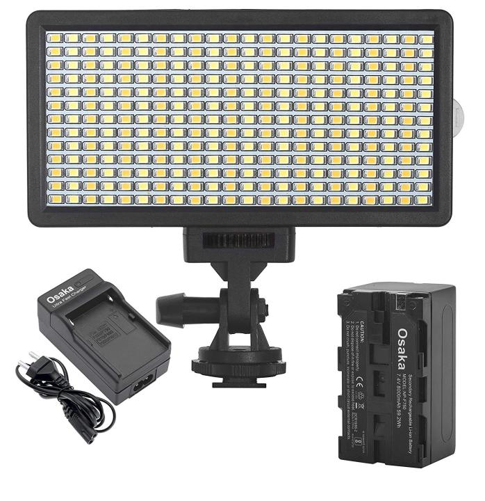 Osaka%20Bi-Color%20Dimmable%20LED%20Video%20Light%20OS-LED-308%20Pocket%20LED%20Slim%20for%20All%20DSLR%20Video%20Cameras%20YouTube%20Video%20tiktok%20Photography%20Shooting%20with%20F750%20Battery%208000%20mAh%20and%20Fast%20Charger%20-%20Image%202