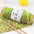 100g Soft Rainbow Color Cotton Yarn Tricot Fibres Thread Yarn Hand-woven Warm Scarf Sweater Sofa Cushion DIY.