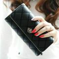 PU Leather Women's Long Wallet Card Holder Crown Buckle Fashion Pattern Purse Pattern Crown Buckle Bag for Gifts for women Clutch Handbag.
