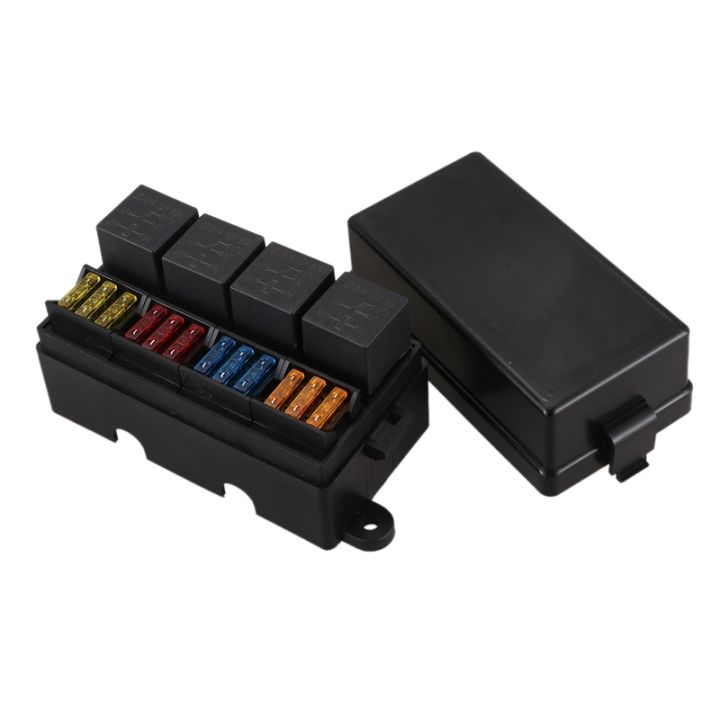 12%20Way%20Blade%20Fuse%20Holder%20Box%20with%20Spade%20Terminals%20and%20Fuse%204PCS%204Pin%2012V%2080A%20Relays%20for%20Car%20Truck%20Trailer%20and%20Boat%20-%20Image%202