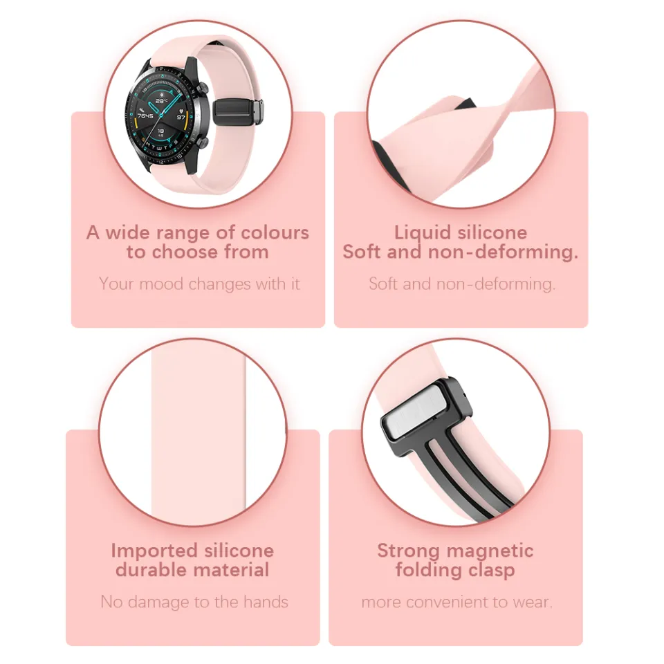 Silikon-Armband Für Smartwatch – 22 Mm, Verstellbar, Für Amazfit & Mehr – Army Grün/Schwarz