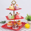 OIMG Fruit Tray 3-Layer Entrepreneurial Cake Rack Wedding Cake Tray Snack Nut Candy Tray 3-Layer Fruit Tray. 