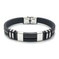 Stainless Steel Bracelet Men'S Wrist Band Black Link Punk Wrist Stylish Gifts - Elevate Style Stainless Steel Bracelet Designed For Men.